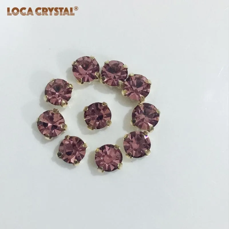 Светильник ких Аметистовых зажимов стразы стеклянные зажимы для волос из ткани