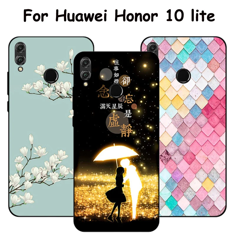 Чехлы для Huawei Honor 10 Lite чехол телефона силиконовый с красочным принтом задняя