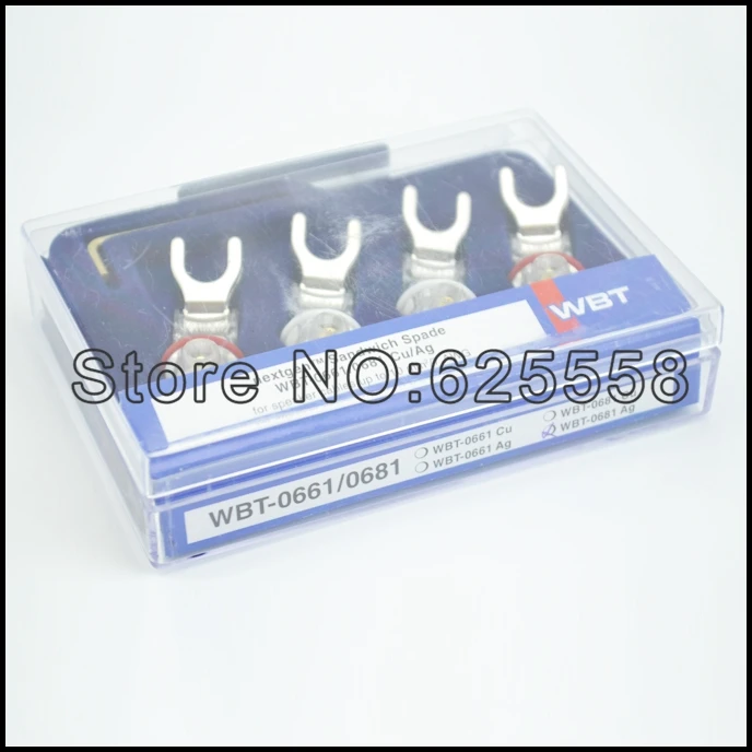 

Pure Copper Gold Plated Y Spade Free Welding Connectors Speaker Fork