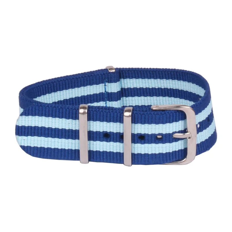 Ремешок нейлоновый для наручных часов много цветов небесно голубой армейский