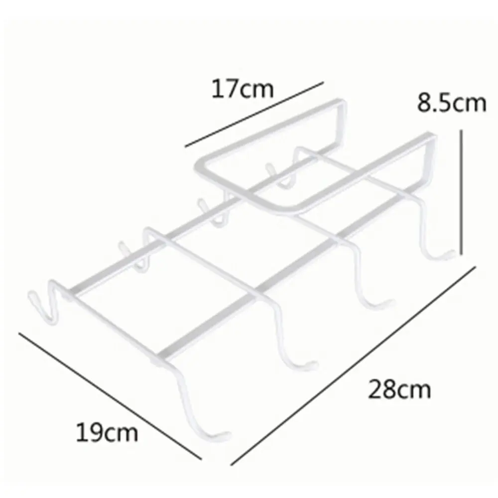

1 Pc Cups Holders Nail-free Partition Bulkhead Kitchen Storage Hanging Racks H3512