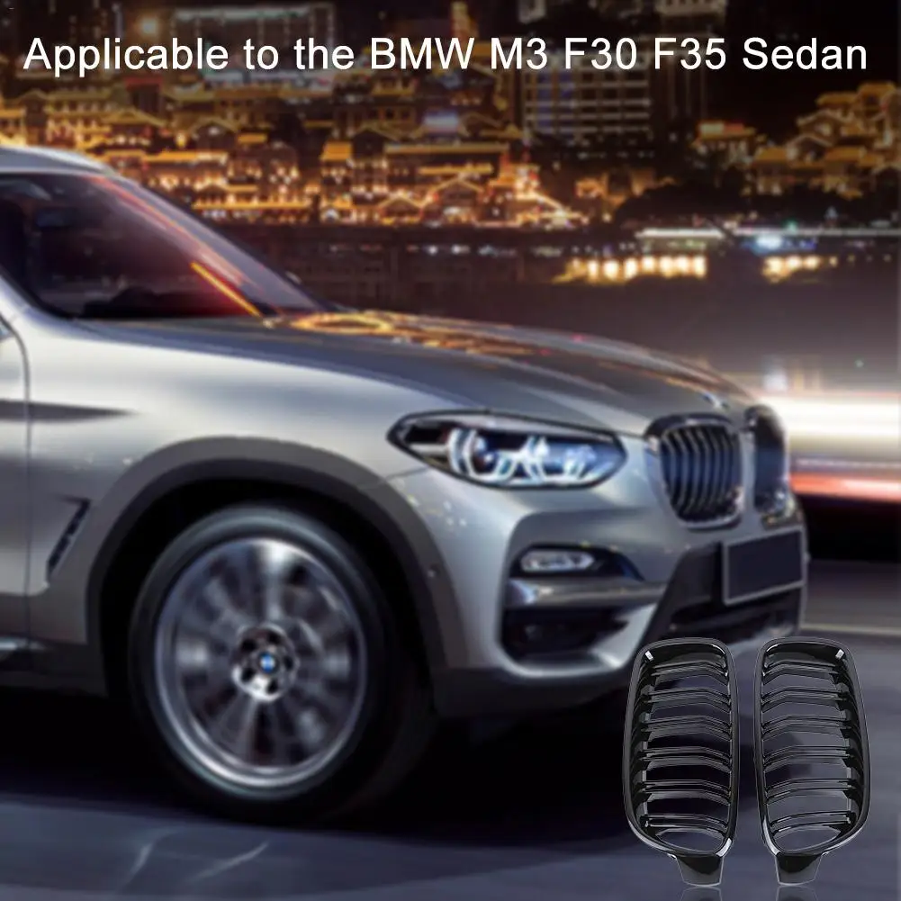 1 пара средней сетки гриль ABS автомобильные аксессуары для BMW M3 F30 F31 F35 седан 2012 2016