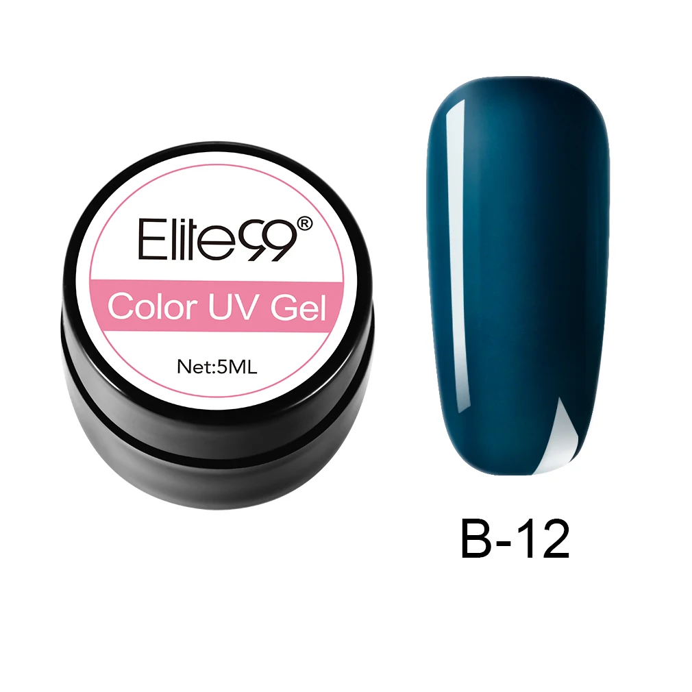 B-12 Elite99 Гель-лак гель uv Vernis светодиодный Гель-лак для ногтей художественный Гель-лак для ногтей чистый цвет Гель-лак 5 мл Гель-лак es Soak Off Nail Art - Цвет: B-12
