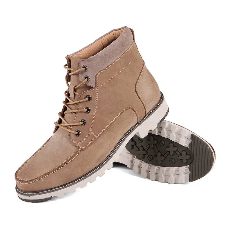 2017 Зимние Мужские Сапоги Случайные Коровы Замши Кожаные Британский Ретро