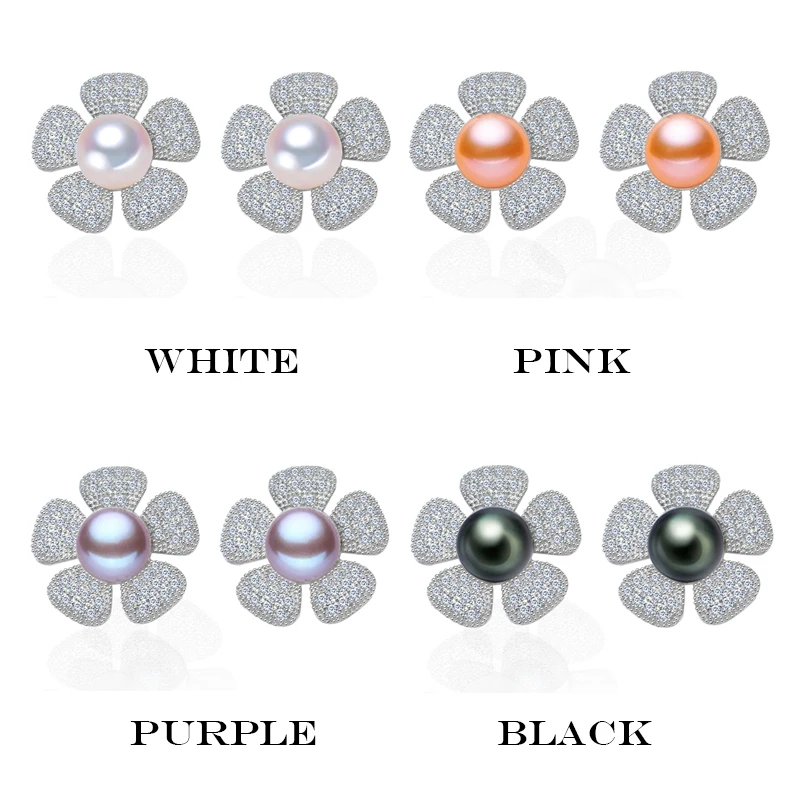 Серьги женские из серебра 2017 пробы с натуральным пресноводным жемчугом |