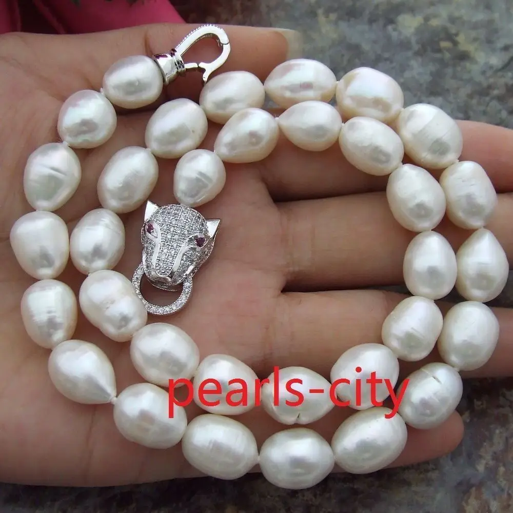 

classic 10-11mm south sea white baroque pearl necklace r clasp