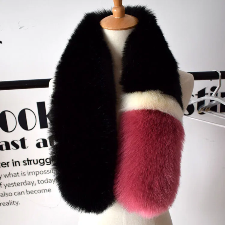 Новый нежный женский шарф из искусственного меха в южнокорейском стиле милый