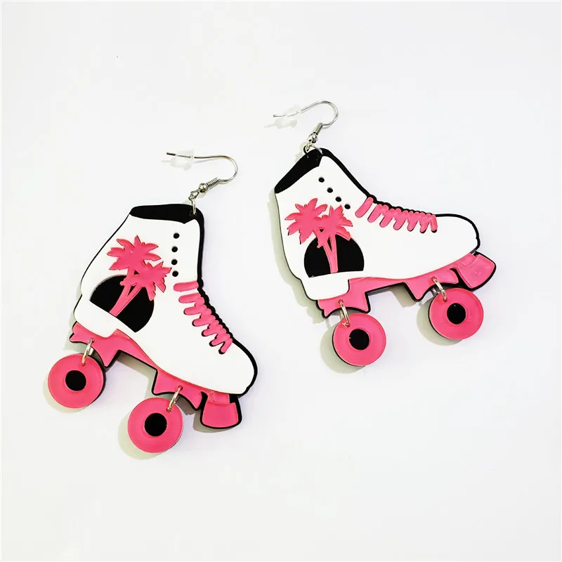 2018 Европа и Америка Горячие кокосовой пальмы шкив скейт серьги преувеличены