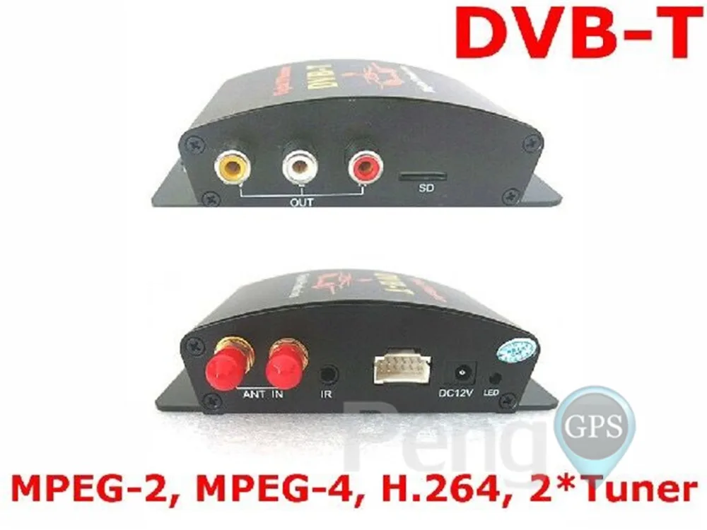 DVB-T Автомобильный цифровой ТВ HD MPEG-4 тюнер приемник две антенны 140-200 км/ч