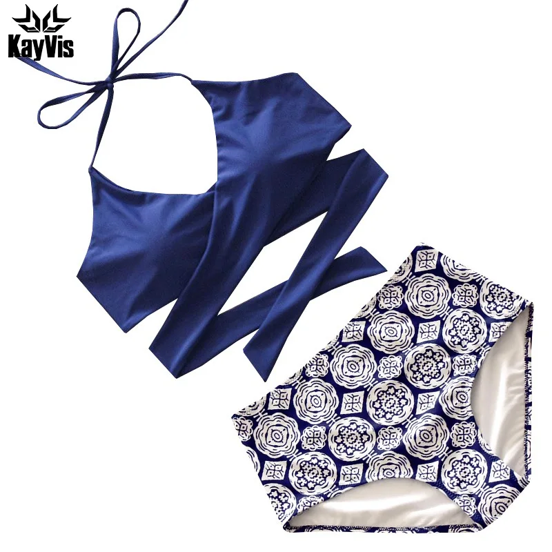 Женский купальник бикини KayVis бразильский с перекрещивающимися ремешками