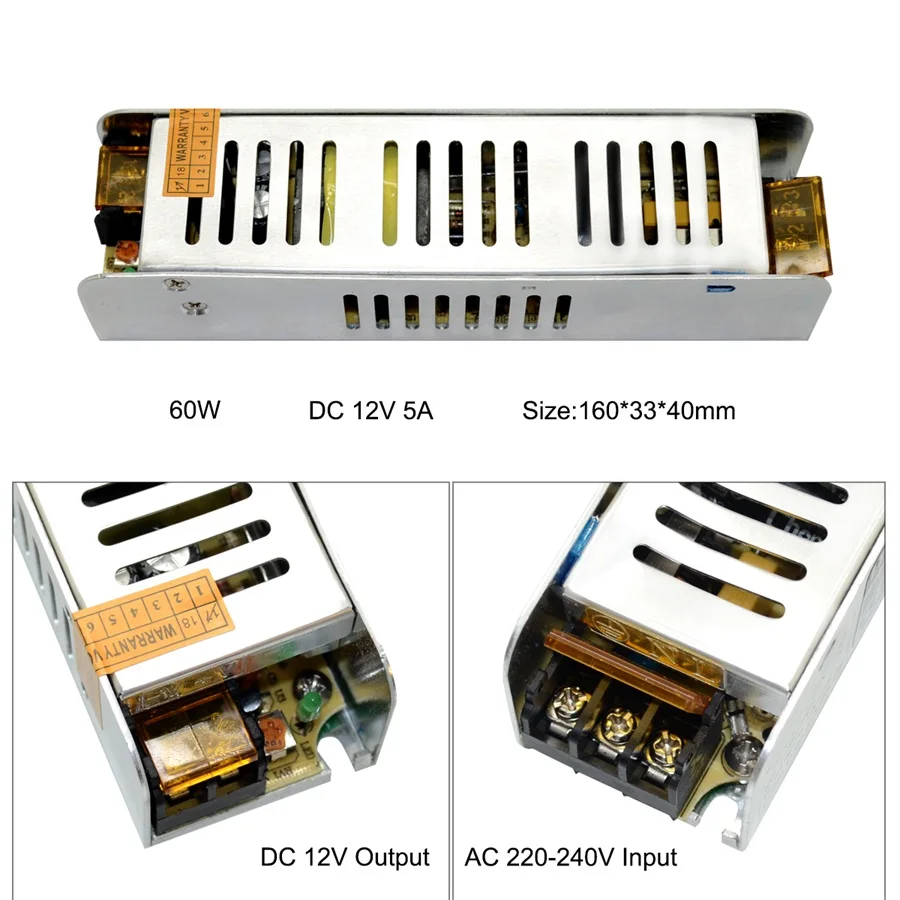 Светодиодный драйвер DC12V светодиодный блок питания 60 Вт 100 150 200 300 осветительные