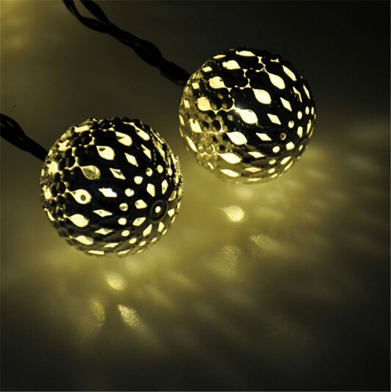 10 шаров светящиеся гирлянды на солнечной энергии светодиодный Сказочный