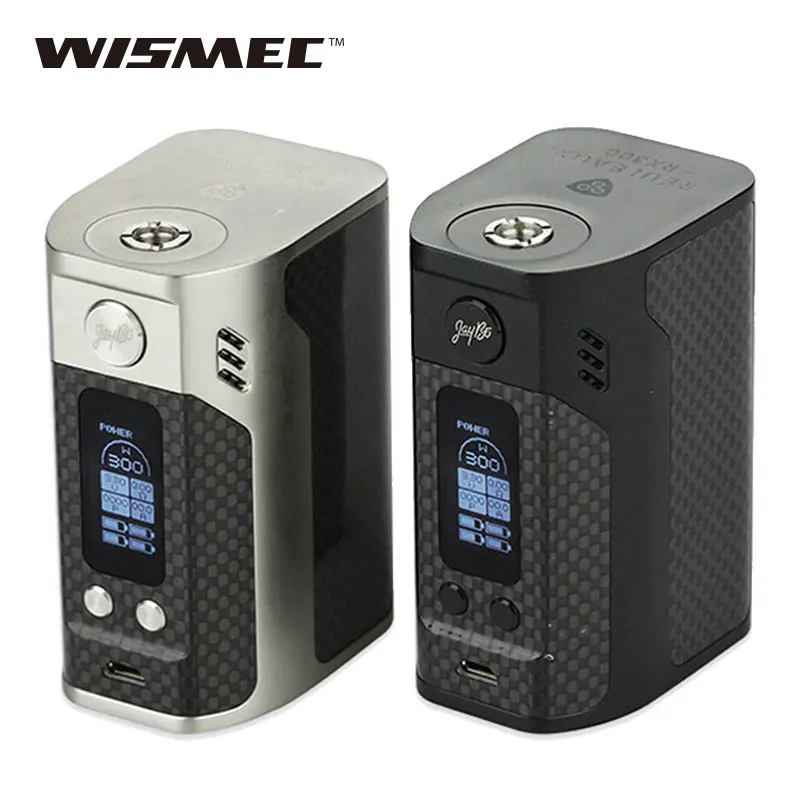 Оригинальный Wismec рел RX300 TC мод бокс 300 Вт углеродное волокно VW/TC-Ni/TC-Ti/TC-SS/TCR режим vape