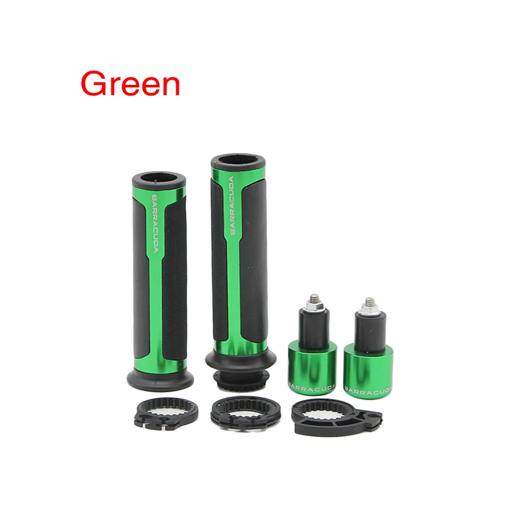 green ZSDTRP 7/" 22 мм CNC алюминий Barracuda велосипед уличные и гоночные универсальные гоночные мотоциклетные ручки руль мото рукоятка - Цвет: green