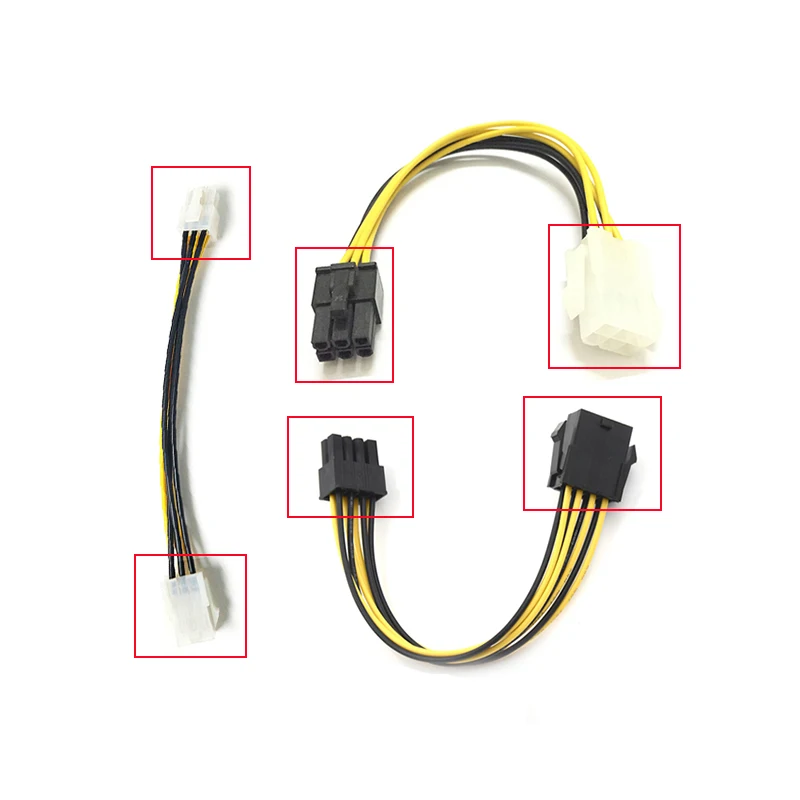 Видеокарта графика 6pin удлинитель папа к гнезду PCI Express источник питания PSU GPU 6P