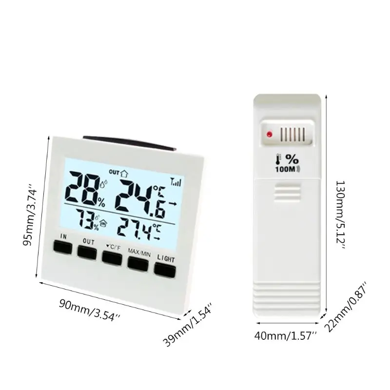 

Беспроводная метеостанция с ЖК-дисплеем, цифровой термометр, гигрометр, измеритель влажности и температуры в помещении и на улице