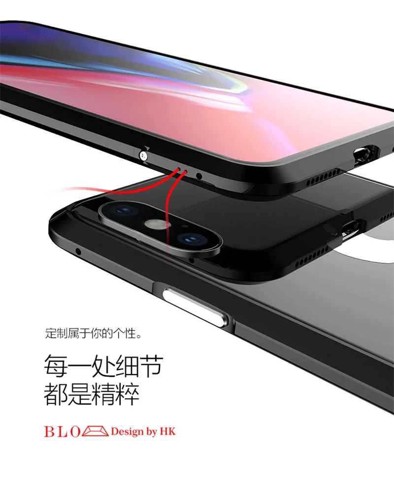 Роскошный бренд BOBYT Алюминиевый металлический бампер для iPhone XS Max X противоударный защитный чехол с металлической кнопкой