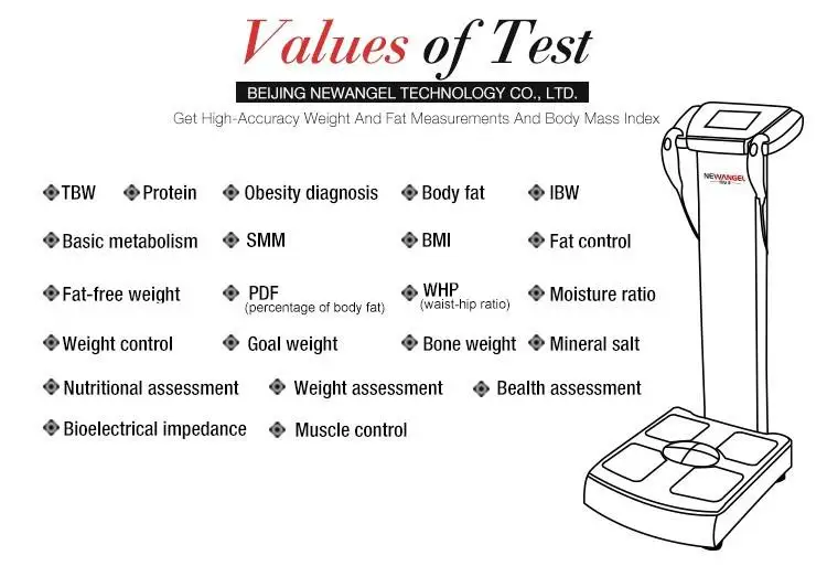 Электрические весы-анализатор состава тела элементы человеческого машина для