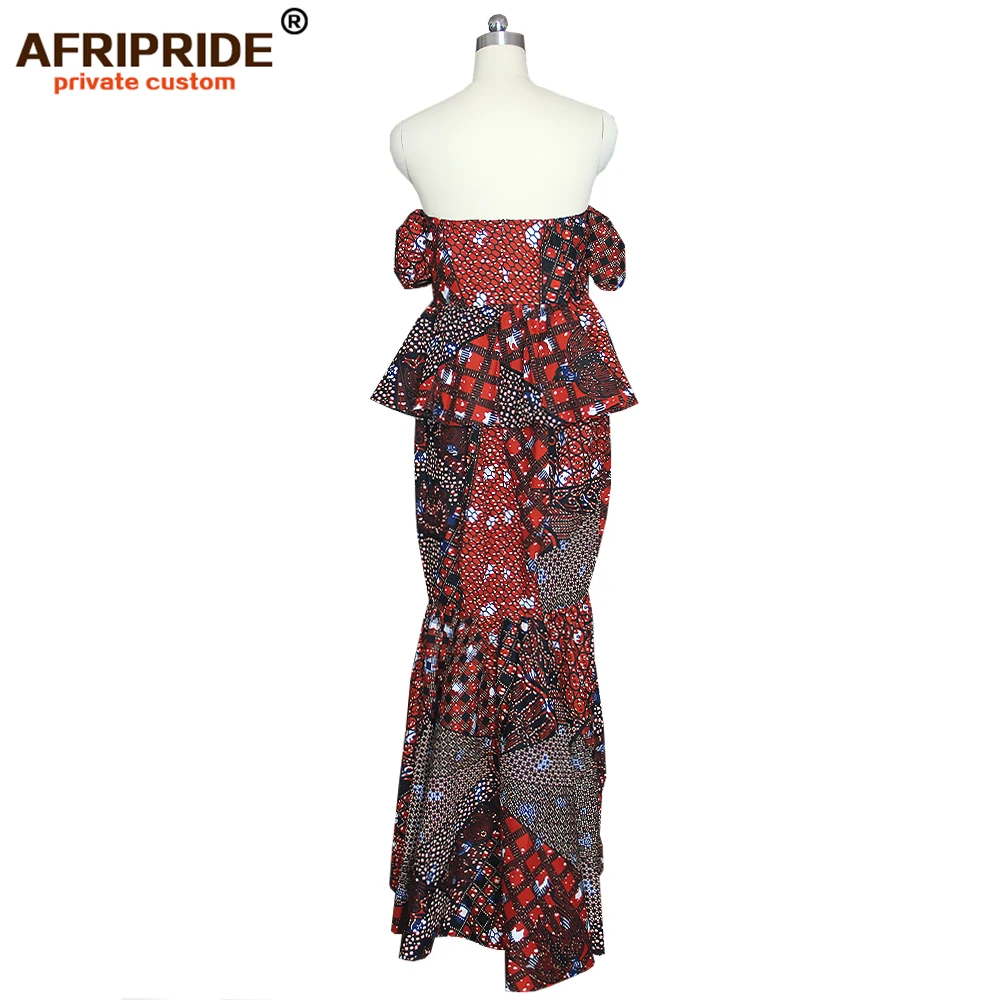 Женское платье с принтом AFRIPRIDE dashiki bazin riche ankara из чистого хлопка воском