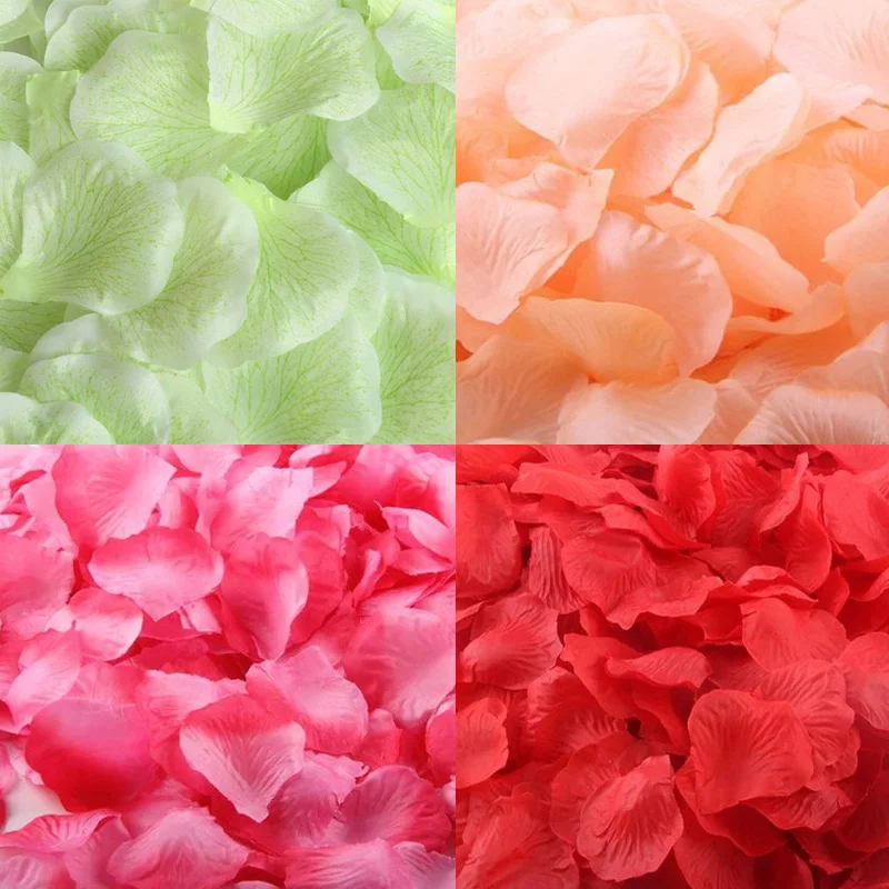 500 шт. Таблица Конфетти украшения Шелковые Лепестки роз Искусственные лепестки