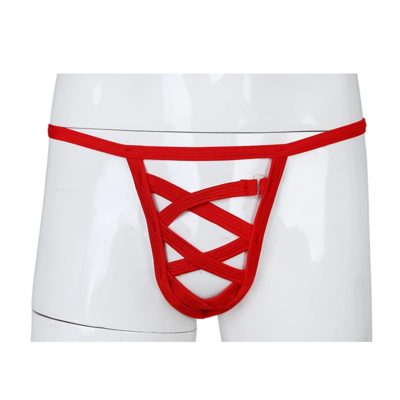 Сексуальные мужские ремни прозрачные стринги нижнее белье красного цвета| |