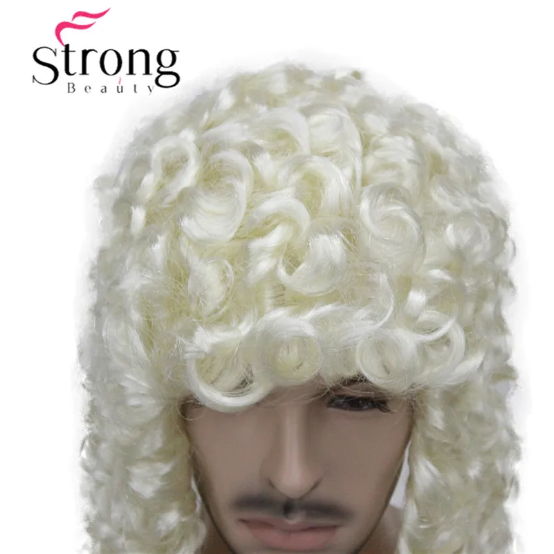 StrongBeauty синтетический парик судье барокко дворянин кудри история блонд серый черный кудри история