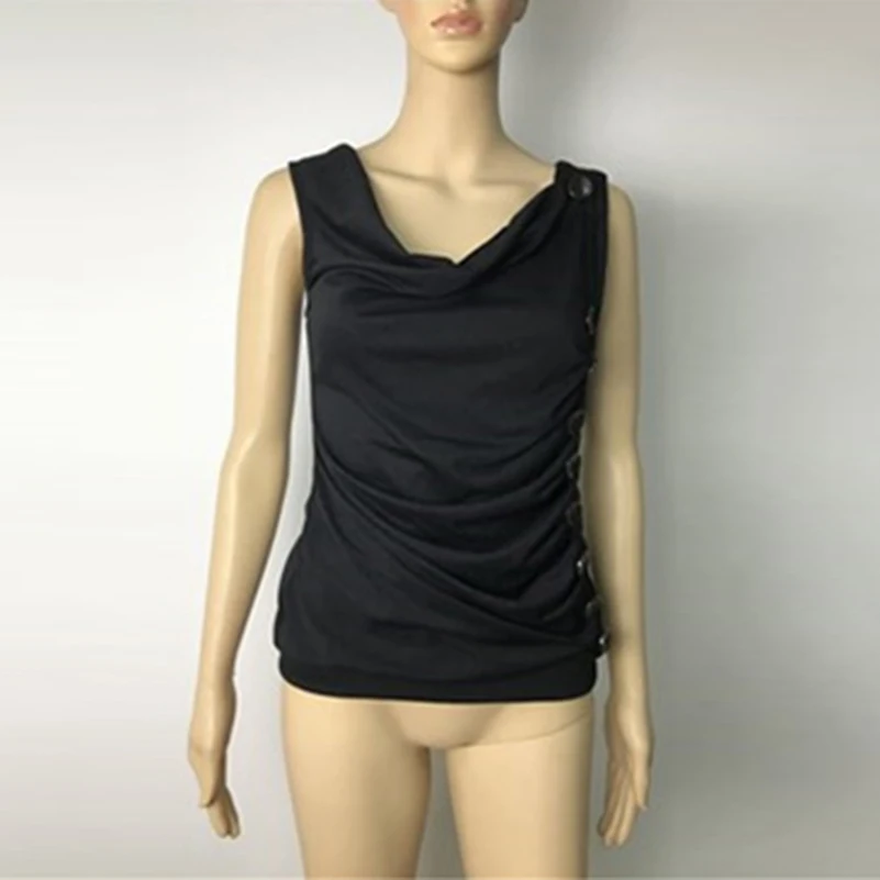 Для женщин футболки без рукавов с v образным вырезом бак дамы Повседневное Стиль