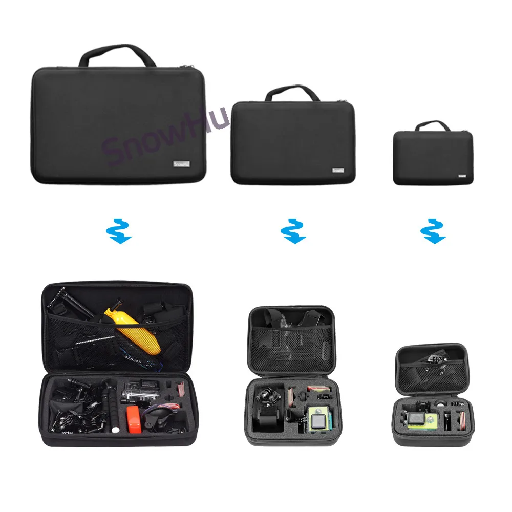 SnowHu Портативная сумка для хранения камеры для Gopro чехол для Xiaomi Yi экшн-камера для Go Pro Hero 8 7 6 5 4 SJCAM аксессуары GP110