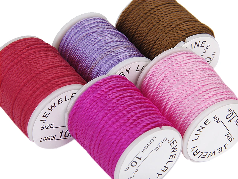 

10x 10M Nylon Cord Chinese Knot Macrame Bracelet DIY Beading String Thread 1mm