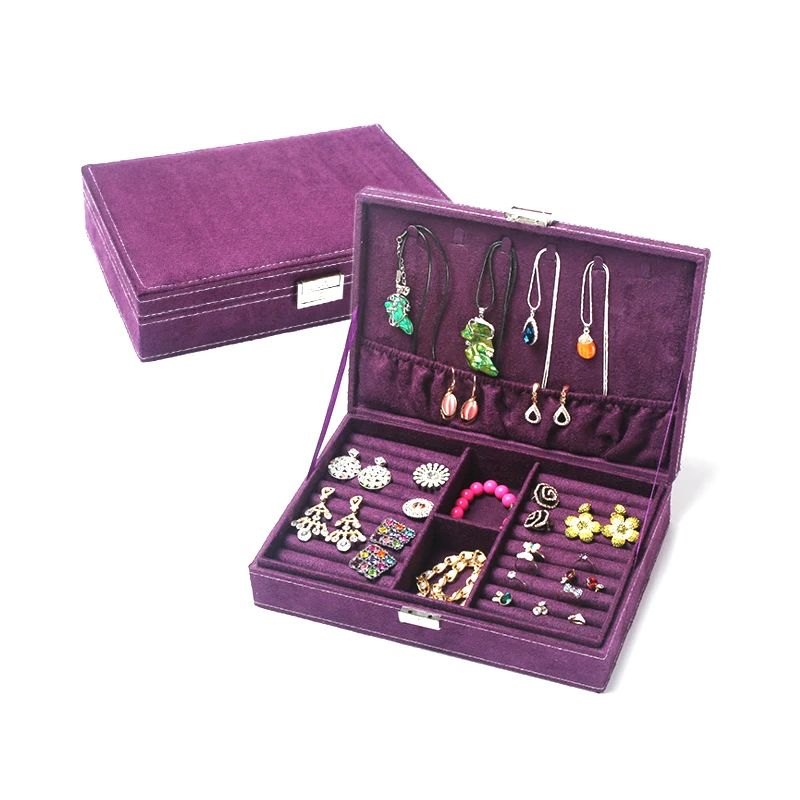 4 цвета коробка для хранения ювелирных изделий Кольцо Серьги серьги ожерелья