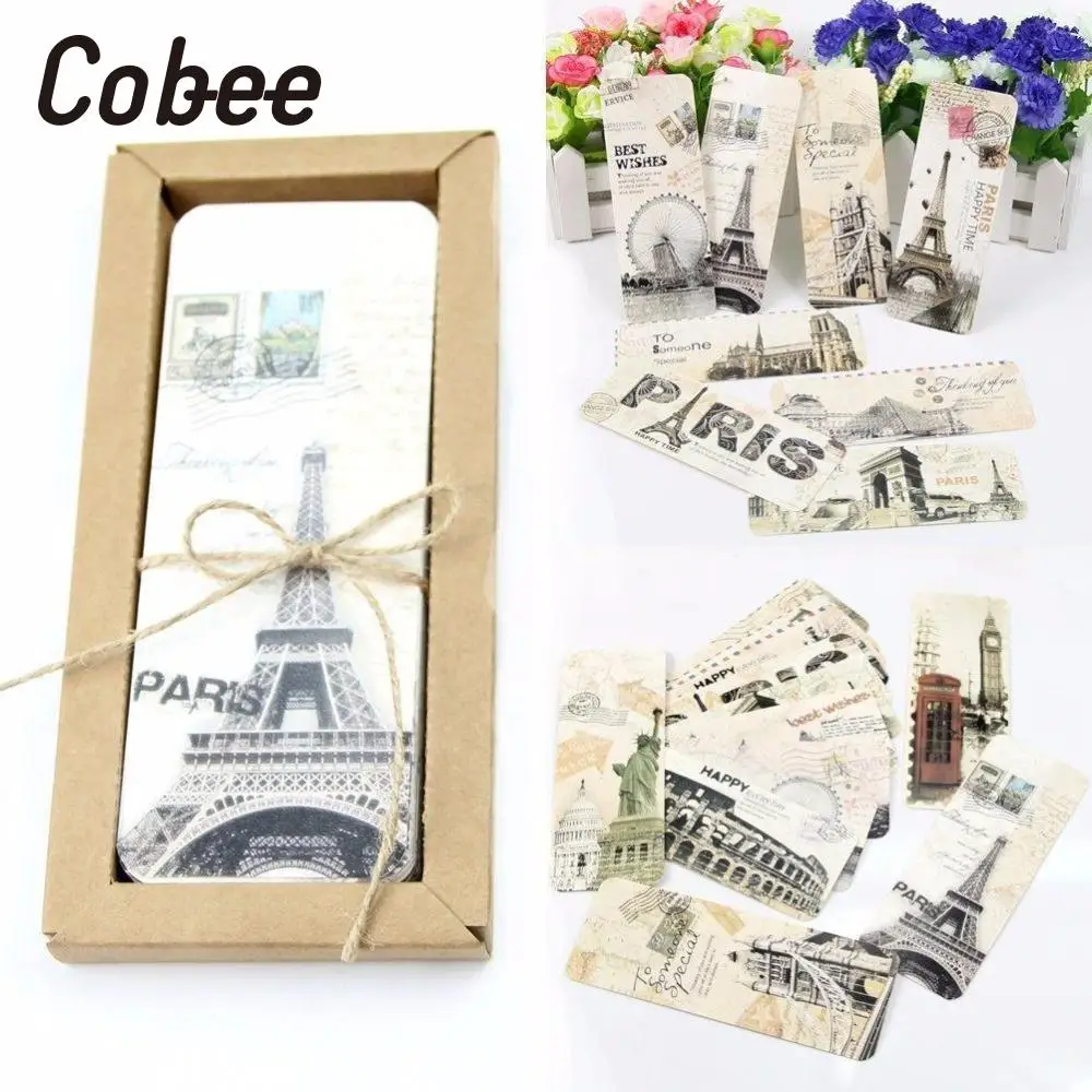 Cobee 30 шт. Европейский пейзаж Блокнот закладки вкладки для книг Памятка этикетка канцелярские товары офисный маркер забавные подарочные аксессуары