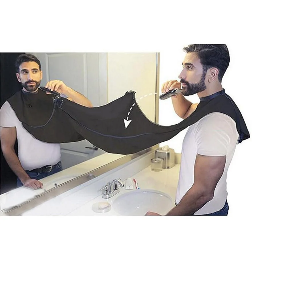 Pongee Beard Care Shave Apron Bib Trimmer Clean Facial Hair 
