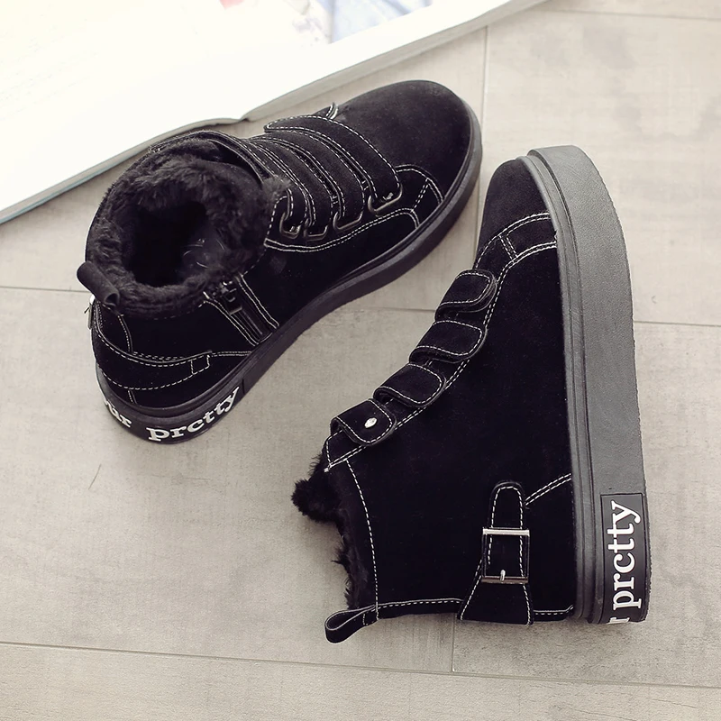 Chaussures femme зимние сапоги на платформе черный кружево до женская повседневная