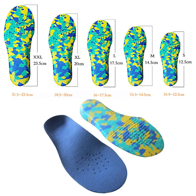 FVL Kids Children Flat Feet Arch Support Insoles Orthotic Orthopedic Shoe Inserts S M L XL XXL