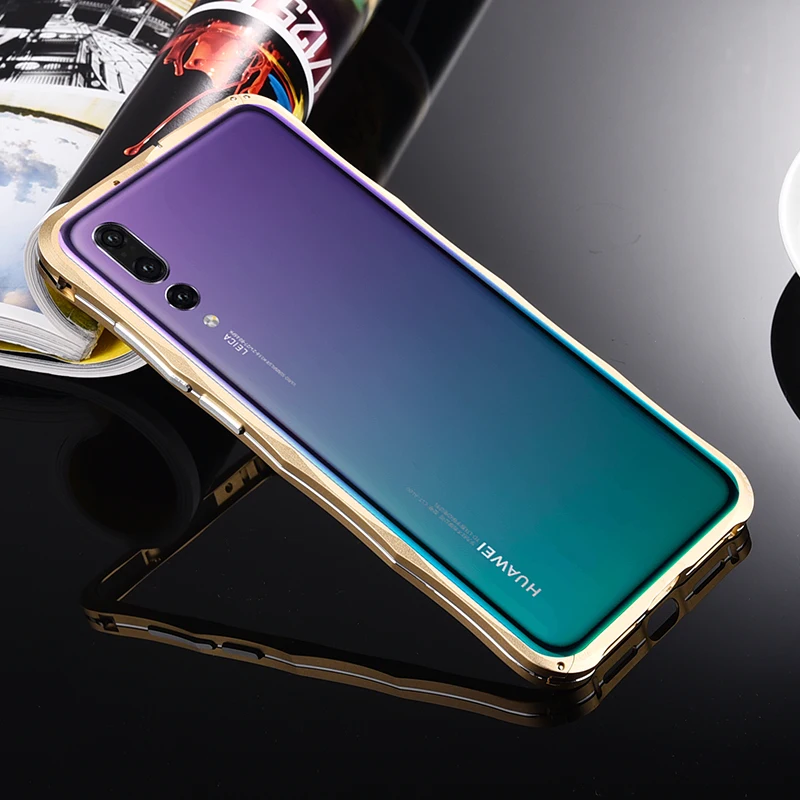 iMatch бампер чехол для huawei P20 Pro роскошный P20Pro Алмазная форма тонкий алюминиевый металлический бампер чехол для huawei P20