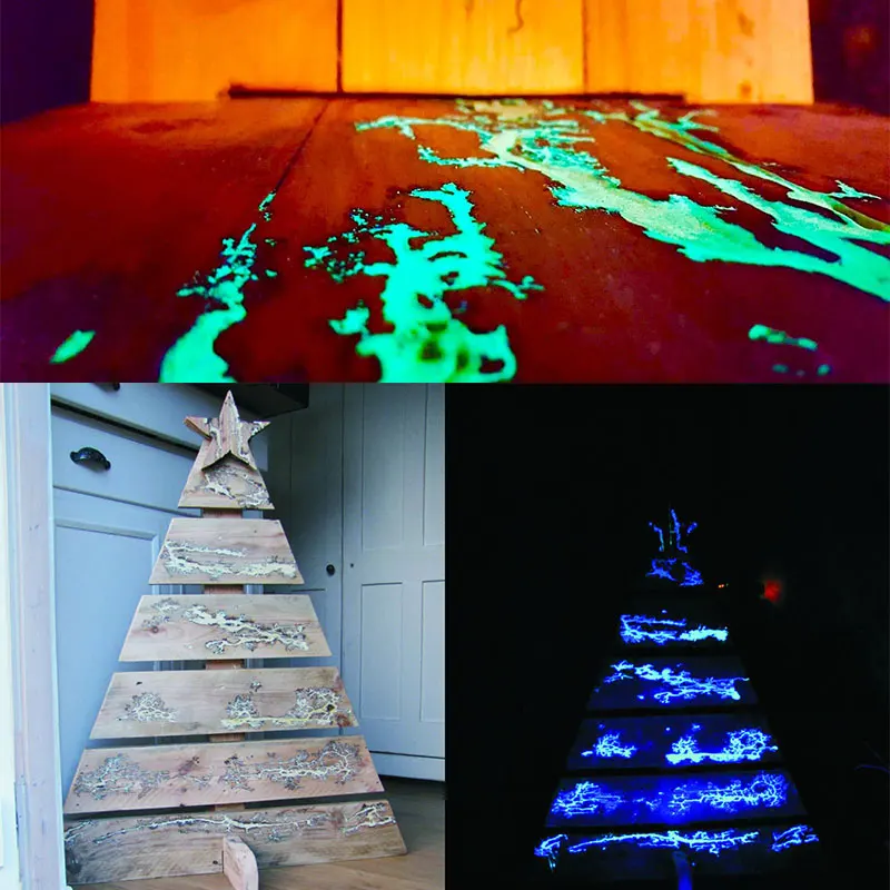 10 шт./компл. ночного неба Цвета: голубой люминисцентный фосфорный порошок Порошок