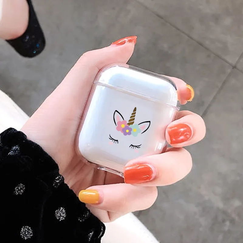 Мультяшный чехол с единорогом для Apple airpods милый беспроводной Bluetooth