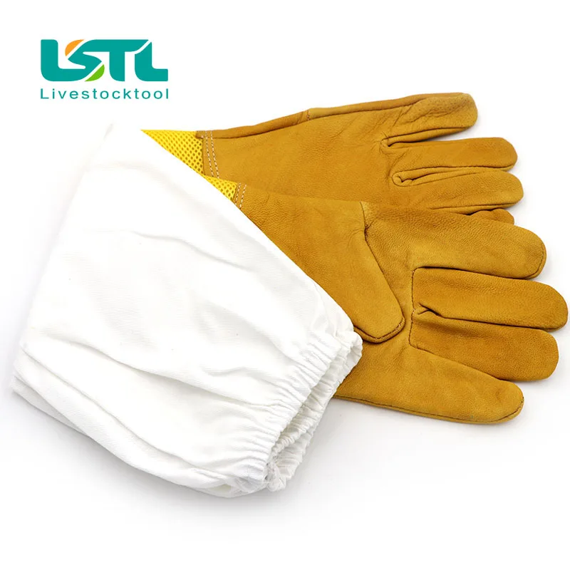Перчатки защитные для пчеловодства из козьей кожи с длинным рукавом|bee keeping|bee