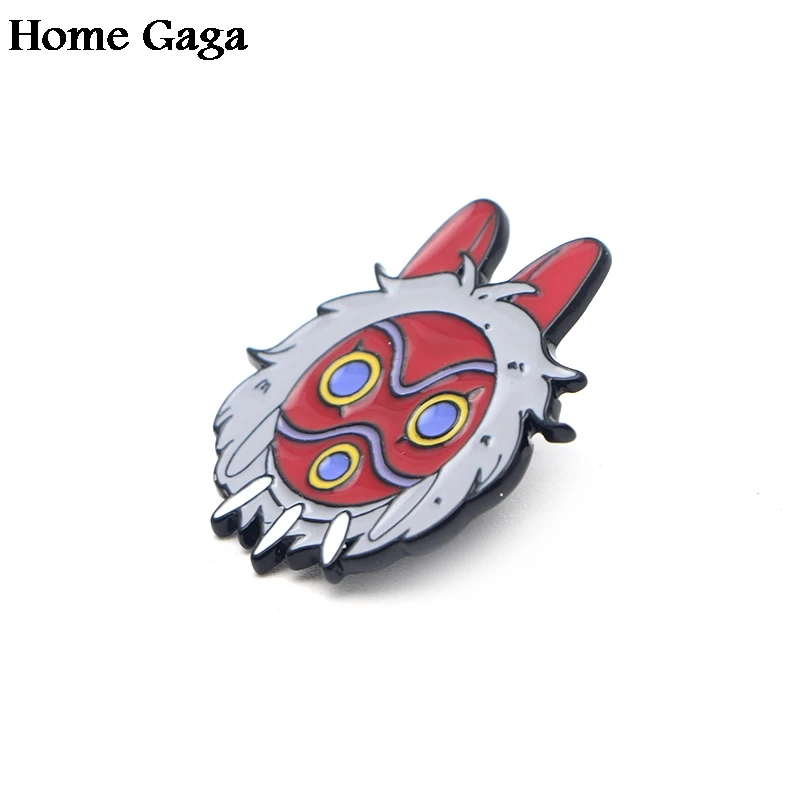 Homegaga Princess Mononoke diy Zinc tie cartoon Pins backpack clothes brooches for men women hat decoration badges medals D1451