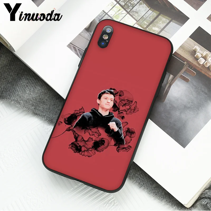 A9 Yinuoda Marvel Hero Человек-паук том Холланд черный чехол для телефона для iPhone 6S 6plus 7plus 8 8Plus X Xs MAX 5 5S XR - Цвет: A9