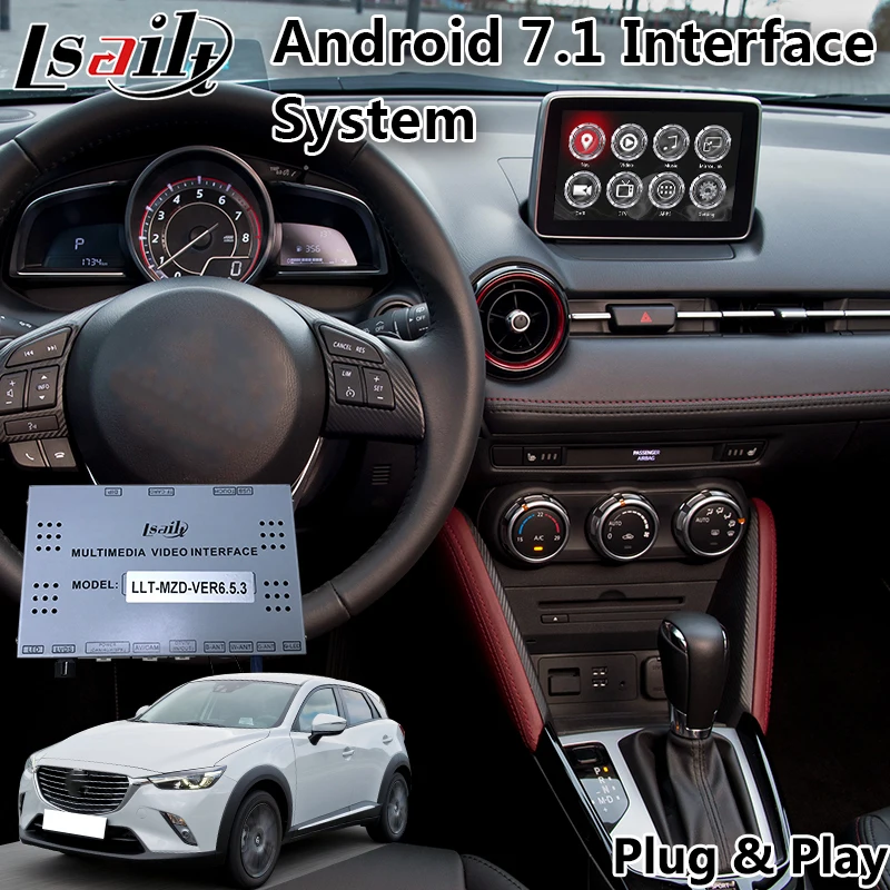 Android 7,1 авто интерфейс Gps навигатор для- Mazda CX-3 Поддержка приложения/MCU онлайн обновление, Bluetooth OBD