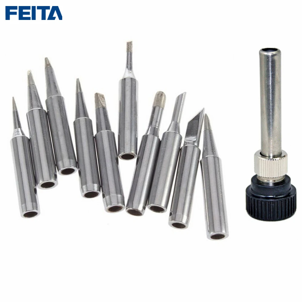 Набор наконечников для паяльной станции FEITA 11 шт./компл. 900M T I B K 2C 4C 0.8D 1.2D 1.6D 2.4D 3.2D +