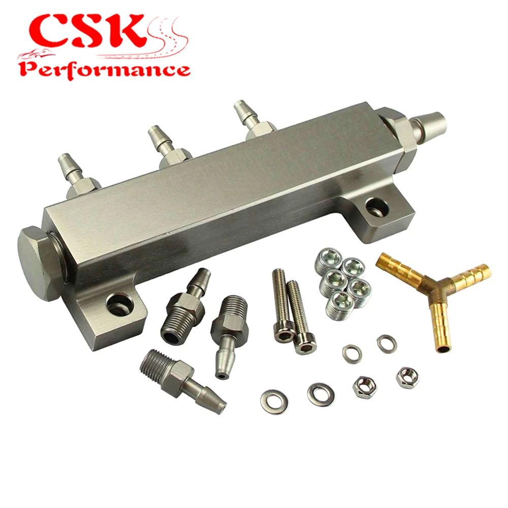 Алюминиевый турбо расточгата Boost ВАКУУМНЫЙ впускной коллектор 6 портов 1/8 Npt