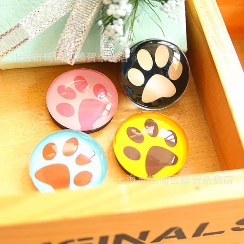 (15 шт. в партии) магнит на холодильник с милым котом из хрустального стекла 25 мм|glass