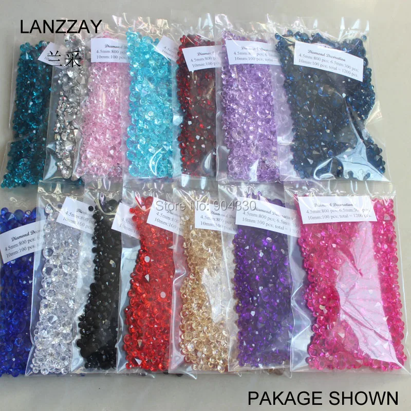 Бесплатная доставка lanzzay 1200 шт. criomson семена красных цветов 3 размера акриловые