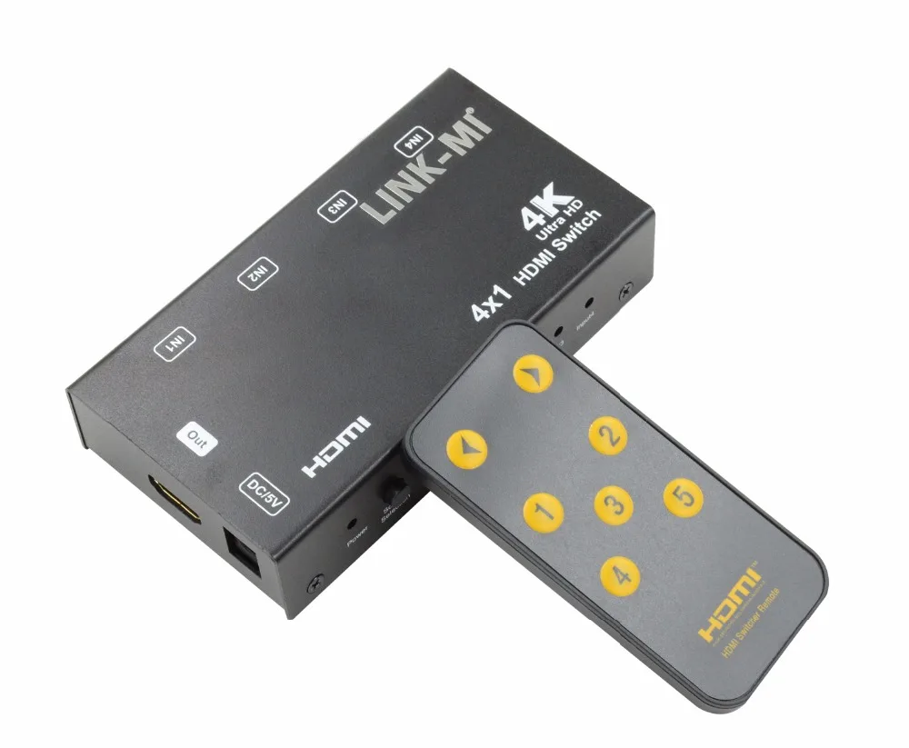 LINK MI 4x1 HDMI переключатель с поддержкой автоматического переключения PIP CEC HDCP 3D Ultra HD