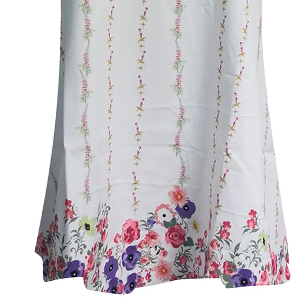 Для женщин с круглым вырезом без рукавов платья в богемном стиле женские Винтаж