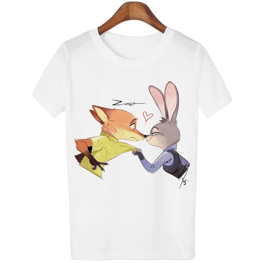 Женская футболка с принтом животных YEMUSEED летняя Kwaii Zoo лиса кролики Tumblr WMT199|t-shirt