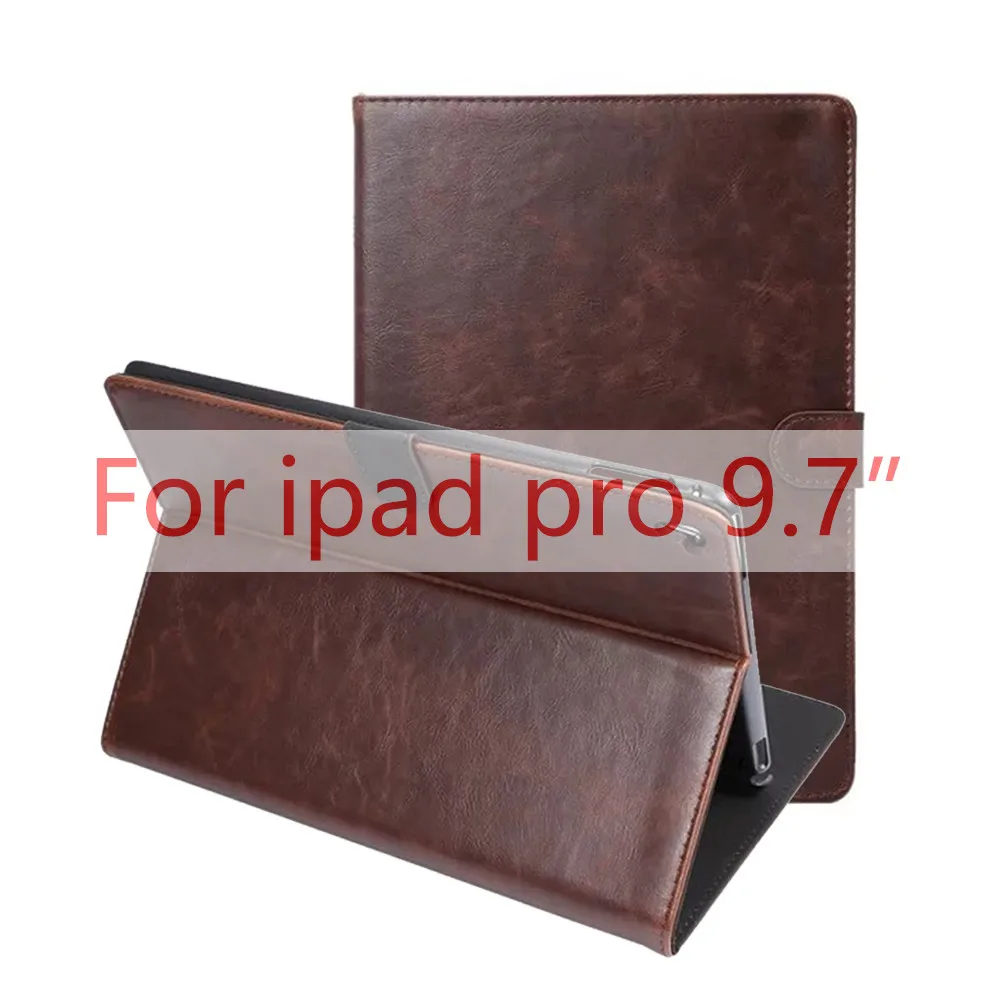PU Dark Brown Умный чехол для iPad 9," Pro 9,7 из искусственной кожи на магните, умный защитный чехол Coque Funda, чехол для нового iPad, чехол для планшета - Цвет: PU Dark Brown