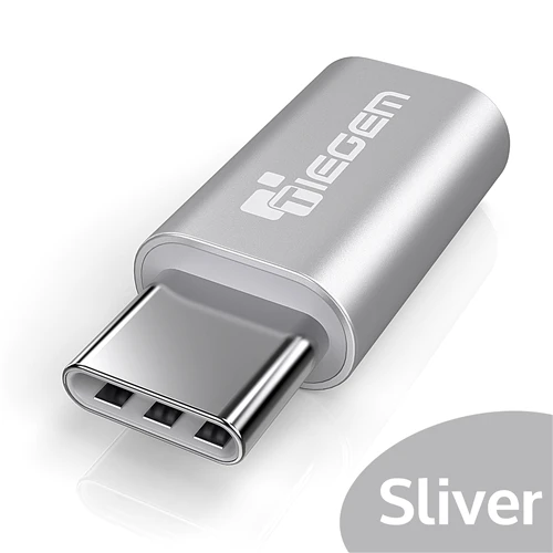 TIEGEM USB адаптер USB C к Micro USB OTG кабель type C конвертер для Macbook samsung Galaxy S8 S9 huawei mate 20 pro OTG адаптер - Цвет: Серебристый